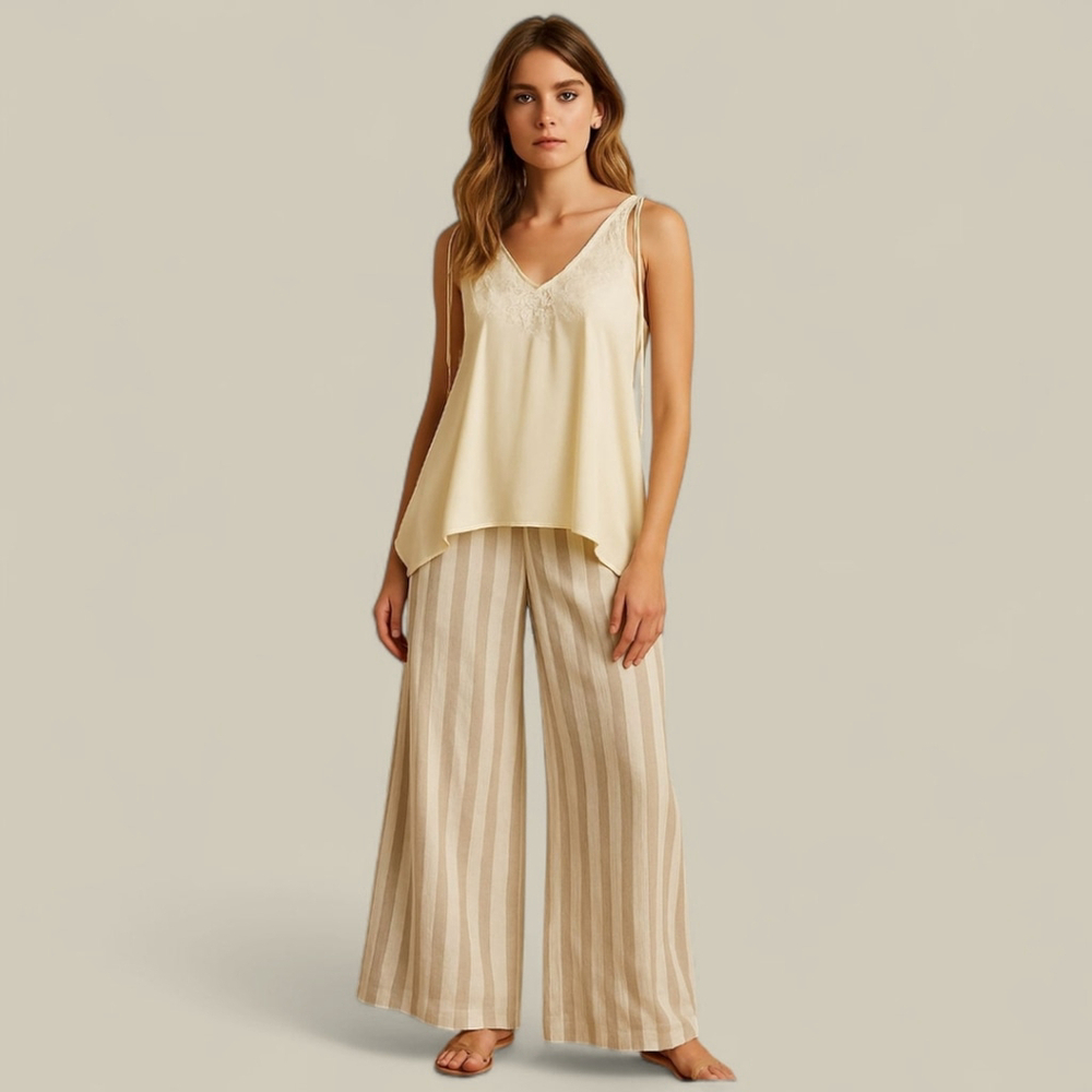 Anthropologie Silk Maeve Afterglow Beaded Embroidered Tunic Top Cream Sz M